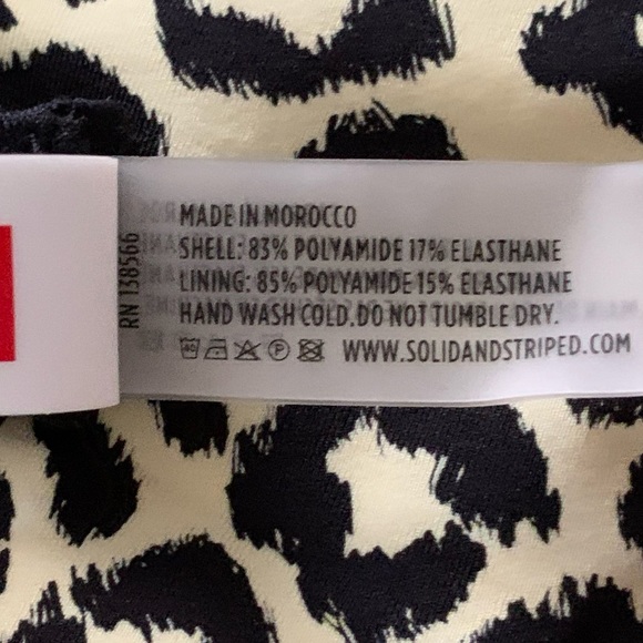 NWT Solid & Striped Morgan Leopard Print Top And Bottom Two-Piece Bikini Size XS - Picture 8 of 10